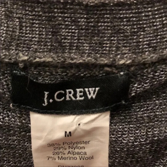 J.CREW EUC WOMENS GRAY GREY SWEATER CARDIGAN TOP SHIRT FALL WINTER CASUAL SIZE M - Picture 6 of 8